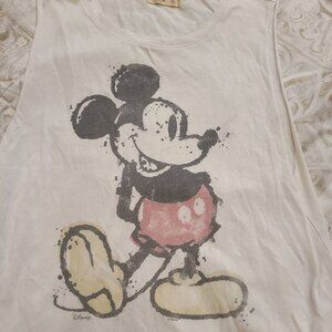 Hollister Mickey Mouse cut off tank top EUC Size S